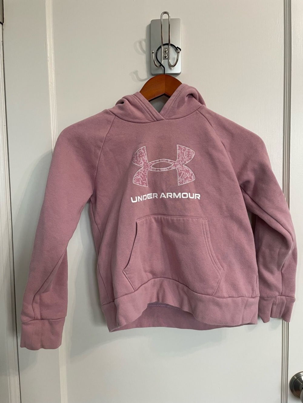 Under Armour Girls Fleece Hoodie — Dusty Pink